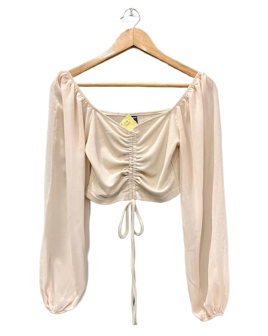 Shein Ruched Drawstring Crop Top