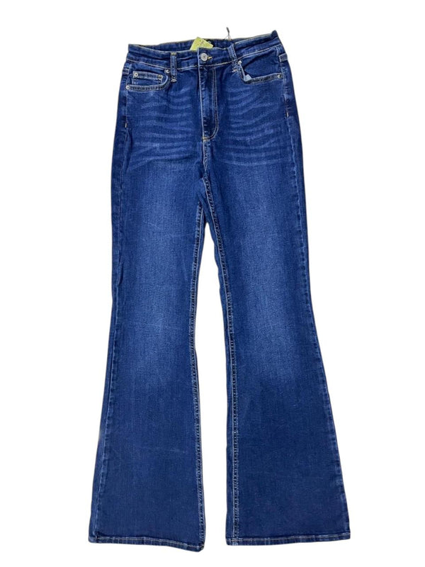 DARK BLUE FLARED JEANS