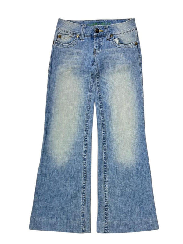 LIGHT BLUE WIDE LEG DENIM JEANS