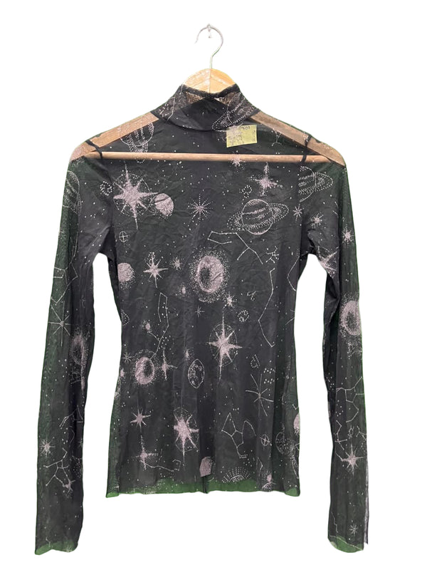 ZARA GALAXY PRINT MESH TOP