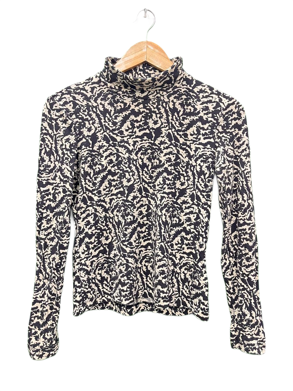 H&M Patterned Turtleneck Top