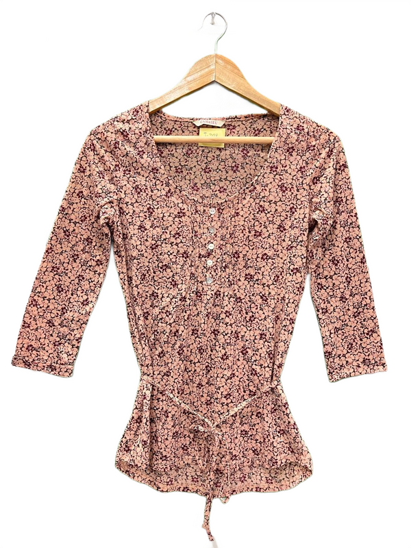 Pink Floral Print Top
