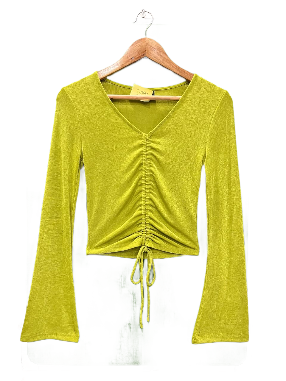 Y2K V-Neck Ruched Crop Top