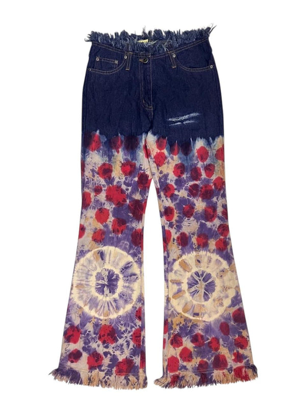 COLOURFUL PRINTED DENIM JEANS