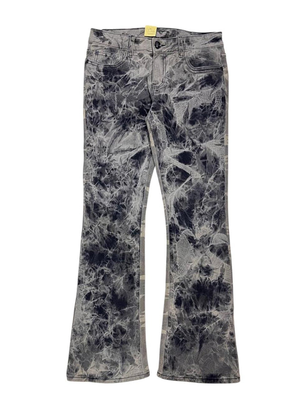 ROCK REBEL ACID WASH DENIM JEANS