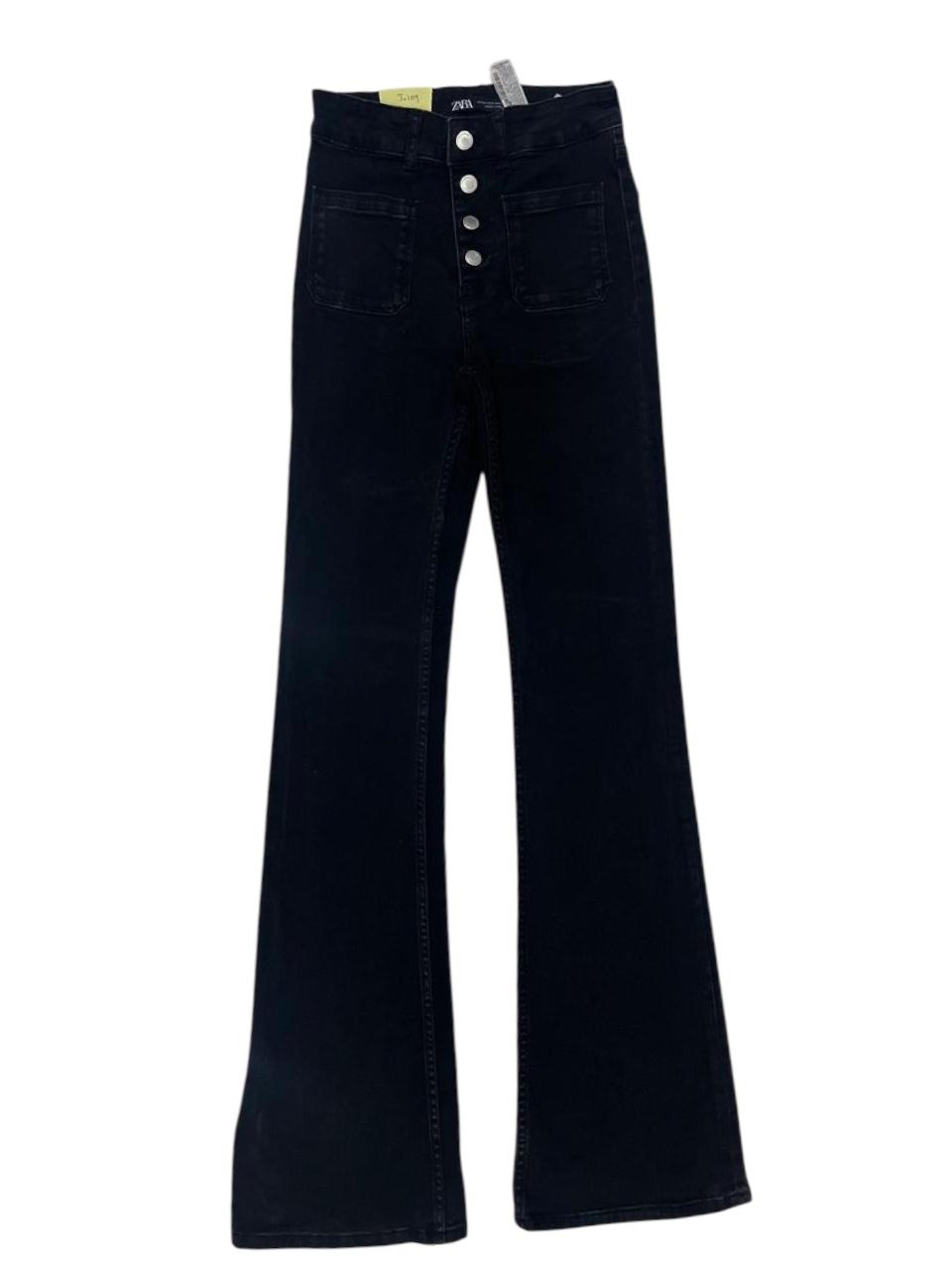 ZARA BLACK DENIM JEANS WITH FRONT POCKETS