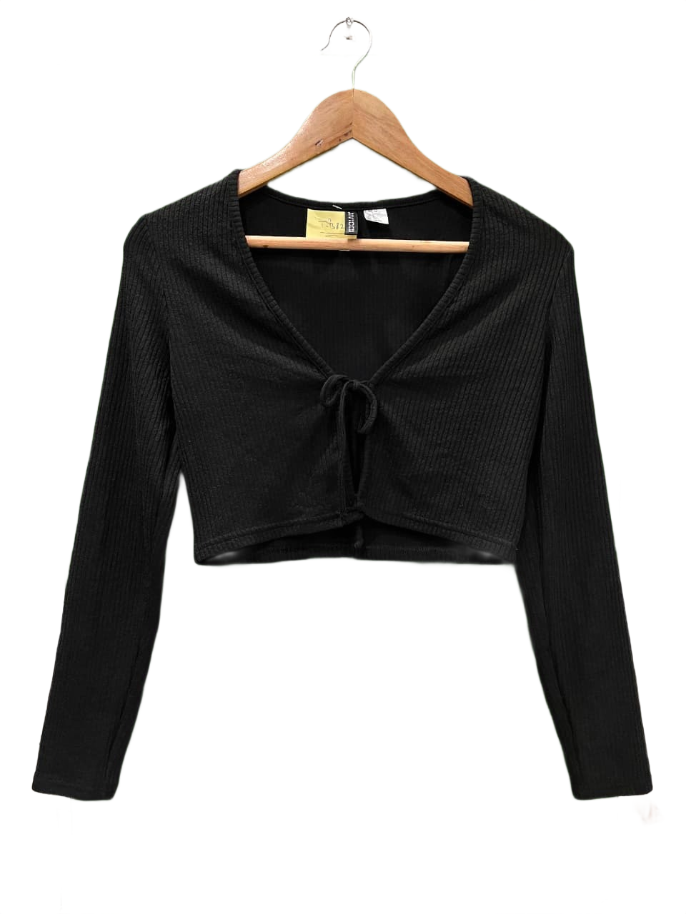 H&M Ribbed Tie-Front Top