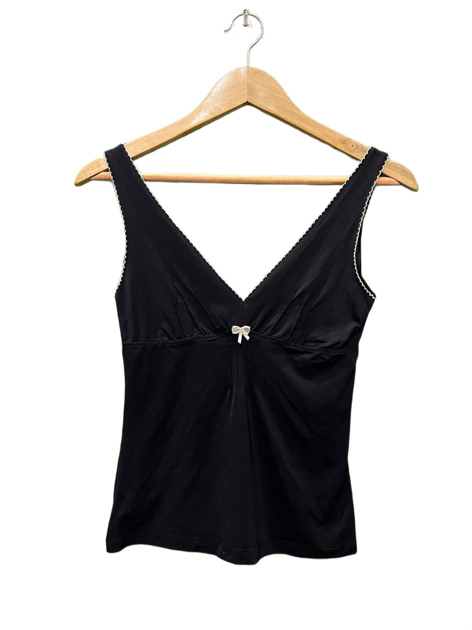 MNG Black Bow-Detail Camisole