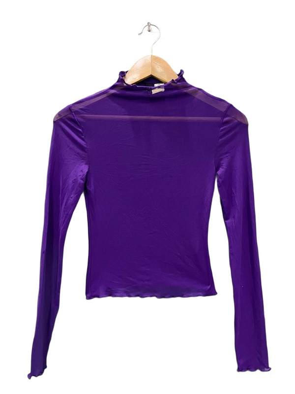 H&M Purple Mesh Top
