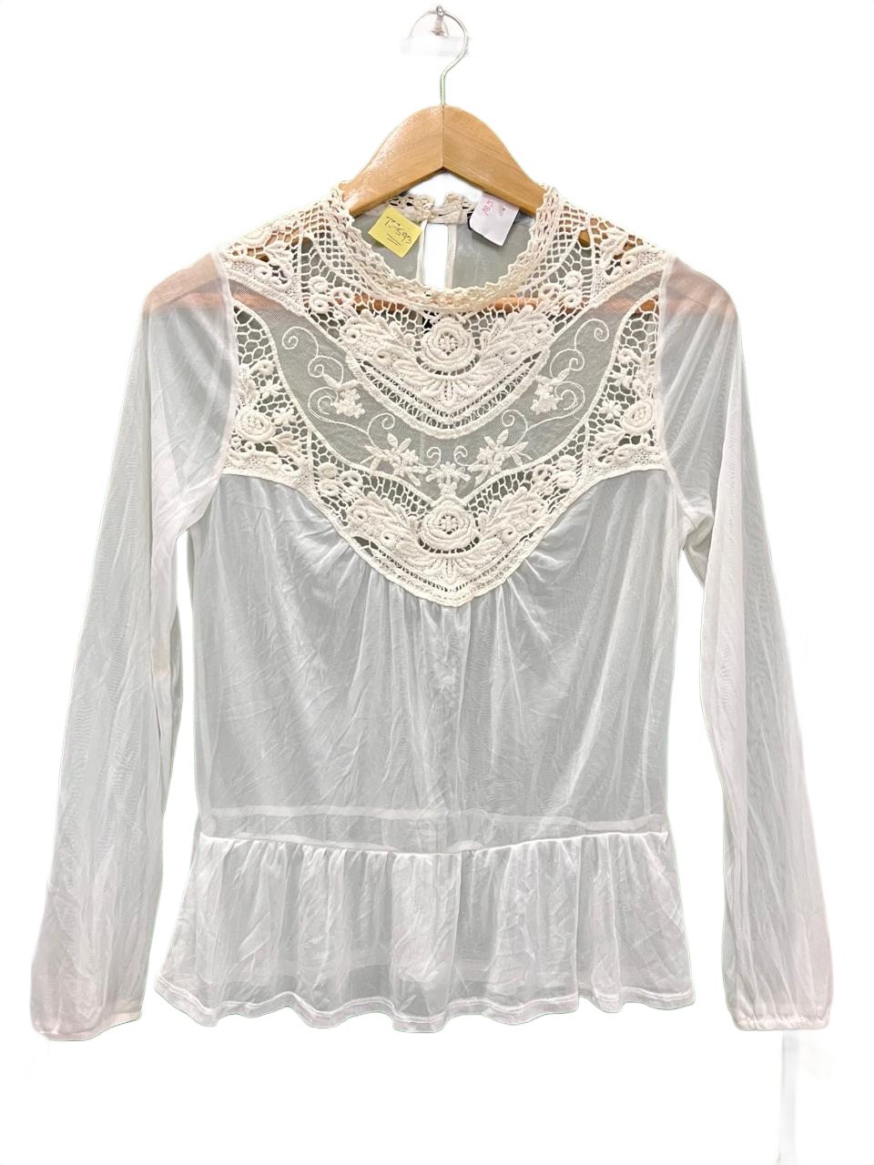 Atmosphere Victorian-Inspired Lace Peplum Top