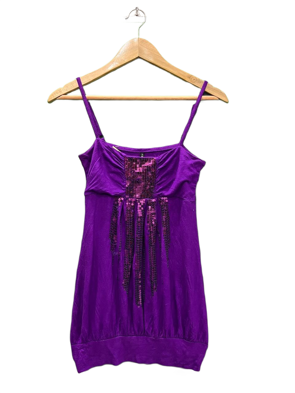 Purple Sequin Sparkle Camisole Top