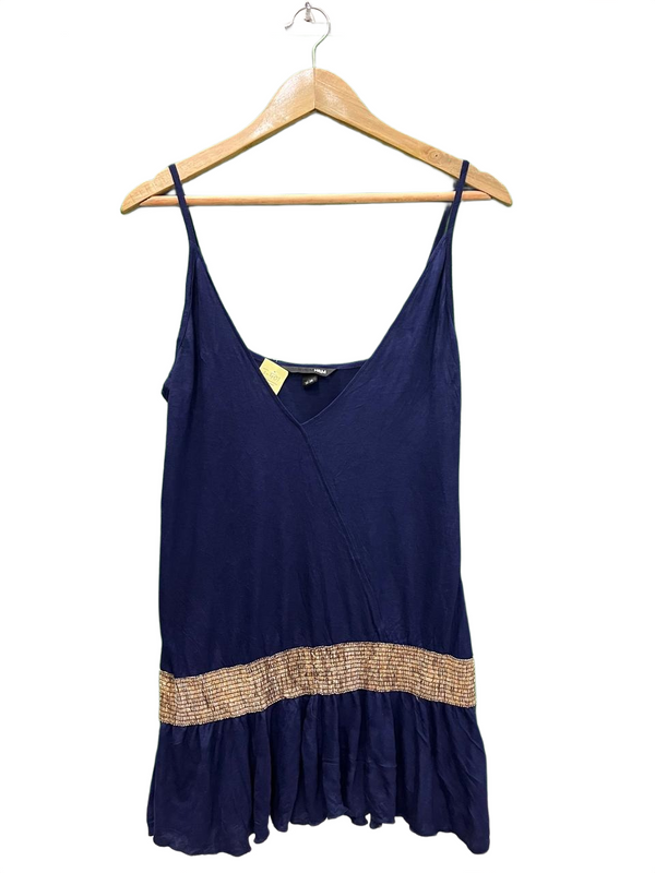 H&M Navy Blue Embellished Peplum Cami