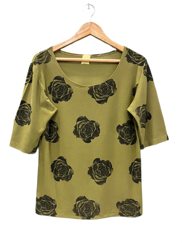 Vintage Rose Print Top
