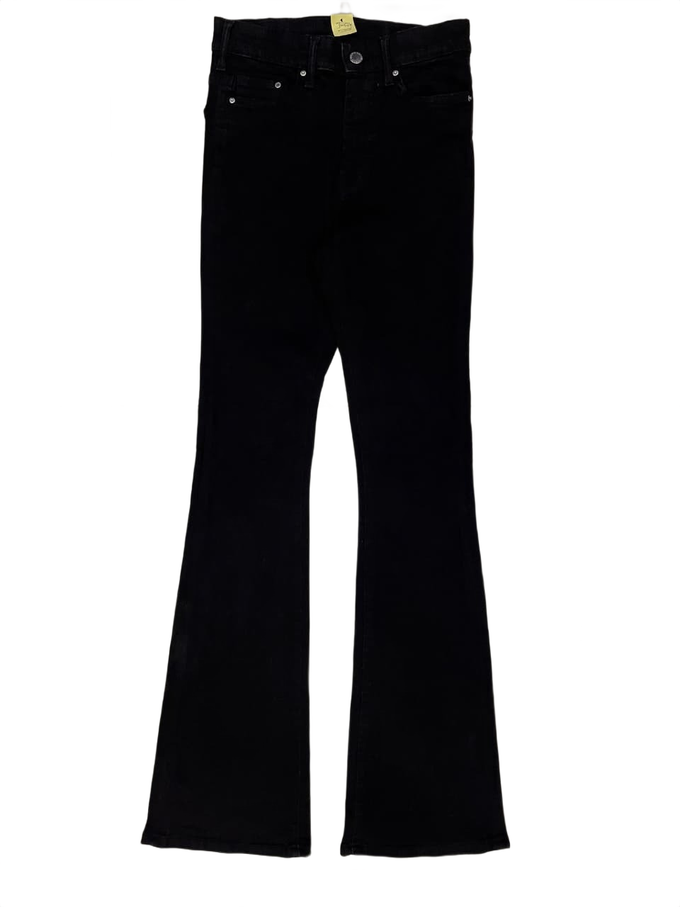 High Waisted Black Flare Jeans