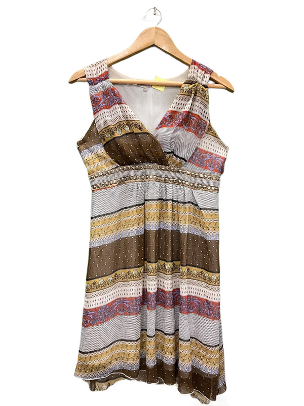 Abstract Pattern Boho Midi Dress