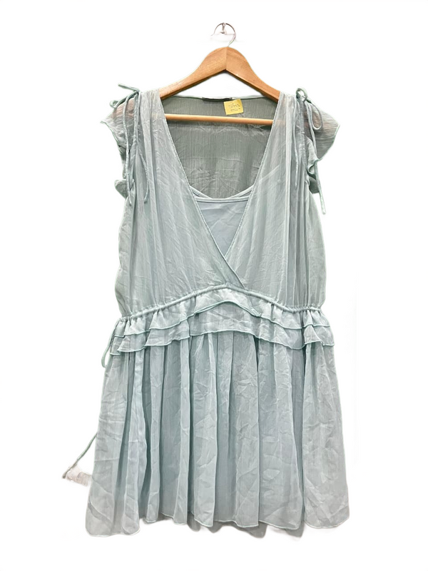 Mango Flowy Sleeveless Ruffled Summer Dress