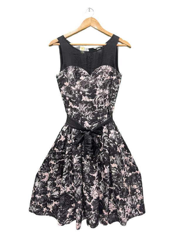 H&M Black Floral Print Sleeveless Dress