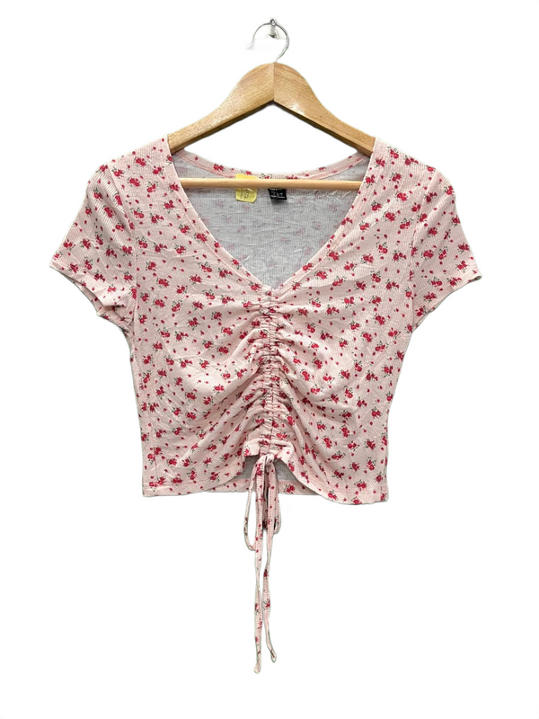 Shein Ditsy Floral Ruched Front Top