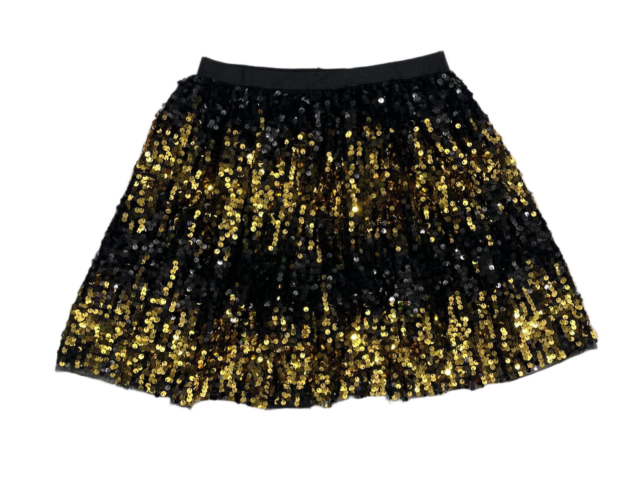 Black And Gold Sequin Skirt