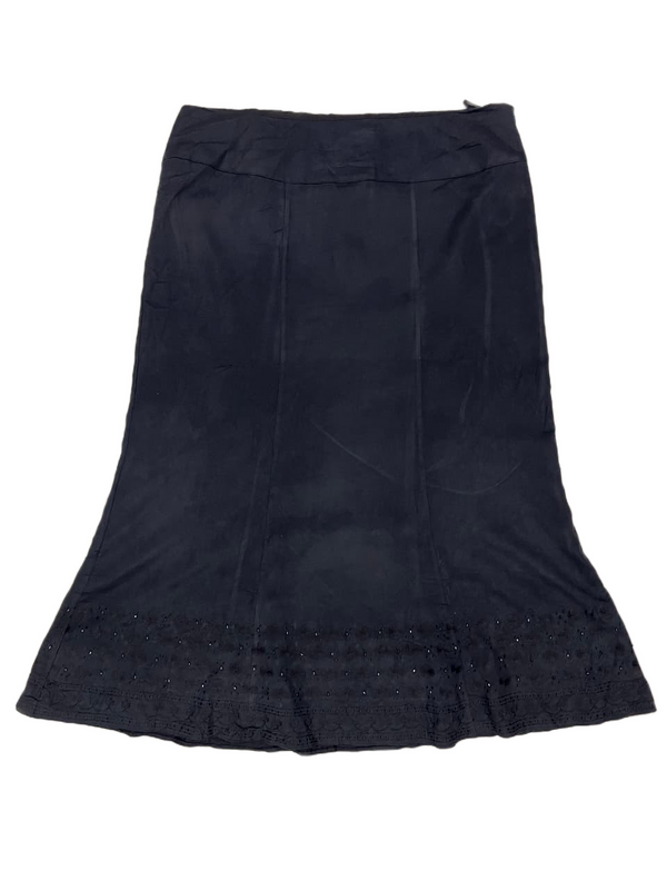 Marks And Spencer Black Embroidered Skirt