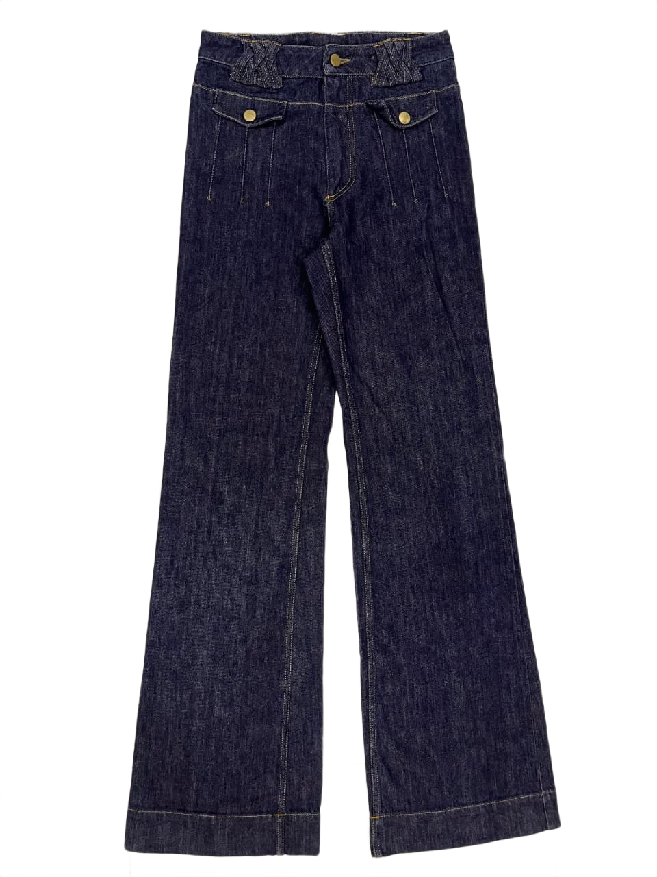 Unique Button Detail Pockets Jeans