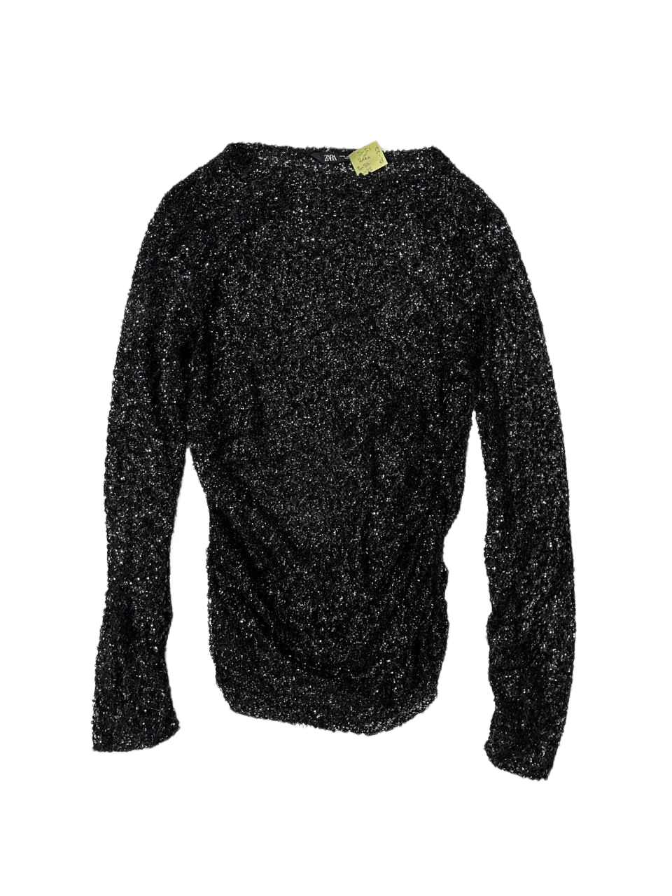 Zara Black Sparkle Knit Top