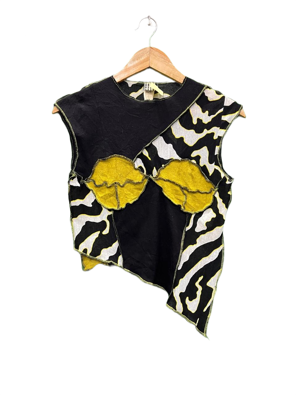 Zebra Print Asymmetric Top
