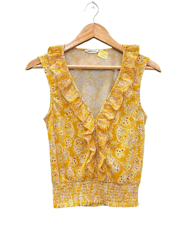 Vintage Cache Cache Paisley Print Top