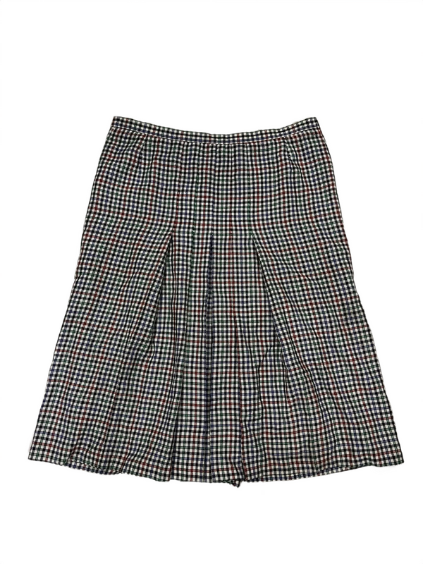 Multi-Check Pleated Skirt