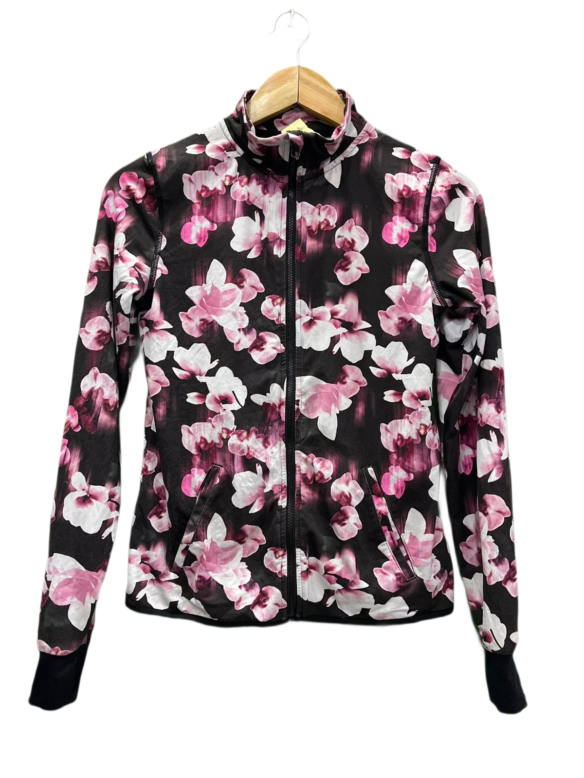 Floral Zip-Up Sports Top