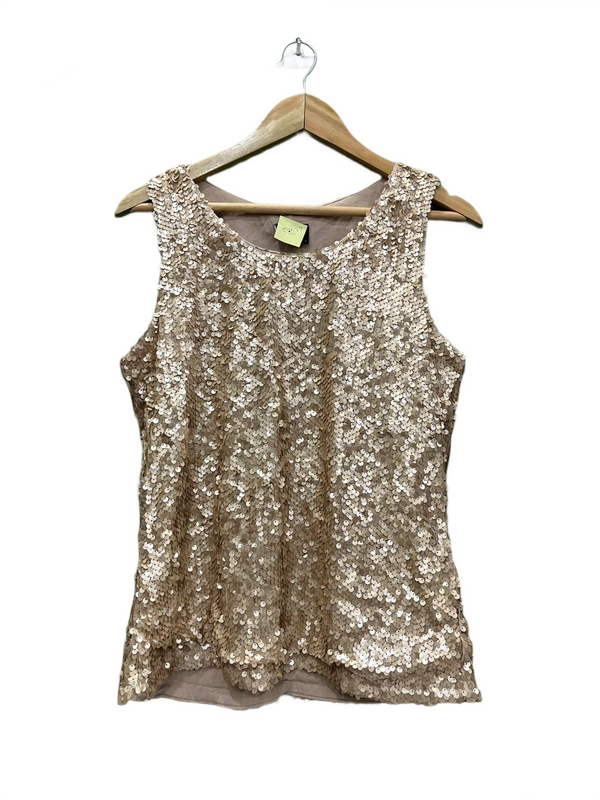 Sparkling Gold Sequin Tank Top