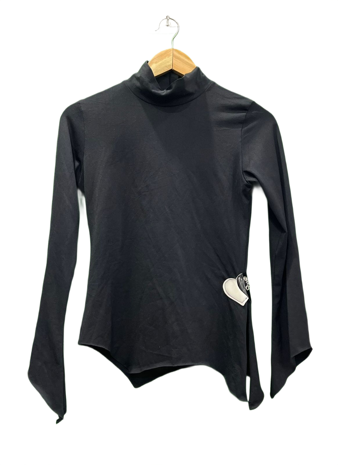 Black Asymmetrical Cut Top