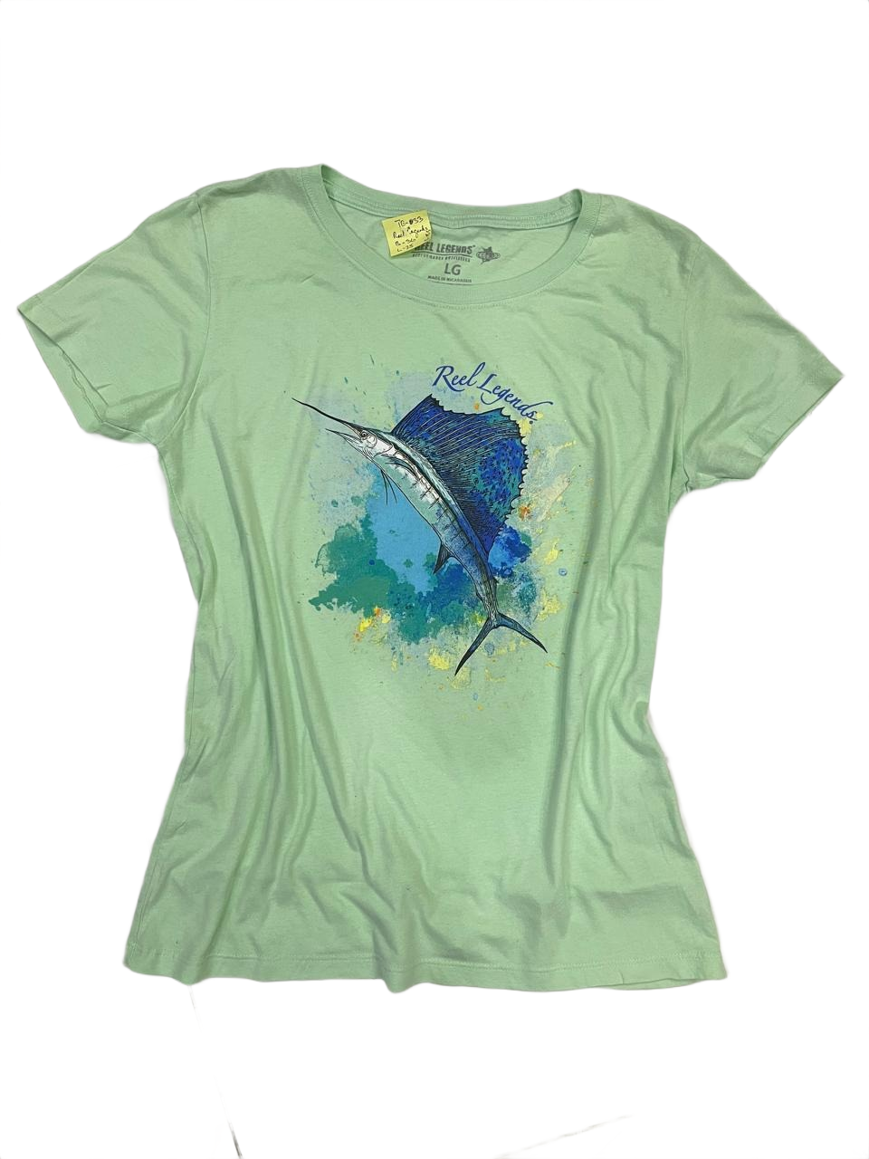 Reel Legends Mint Green Sailfish Graphic T-Shirt