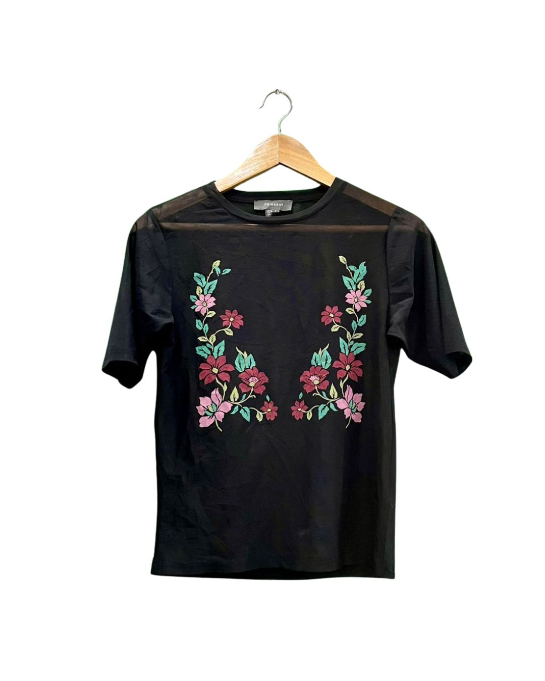 PRIMARK FLOWER PRINT MESH TOP