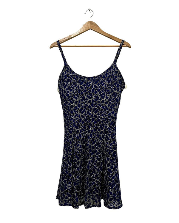 BLUE LACE SHORT DRESS