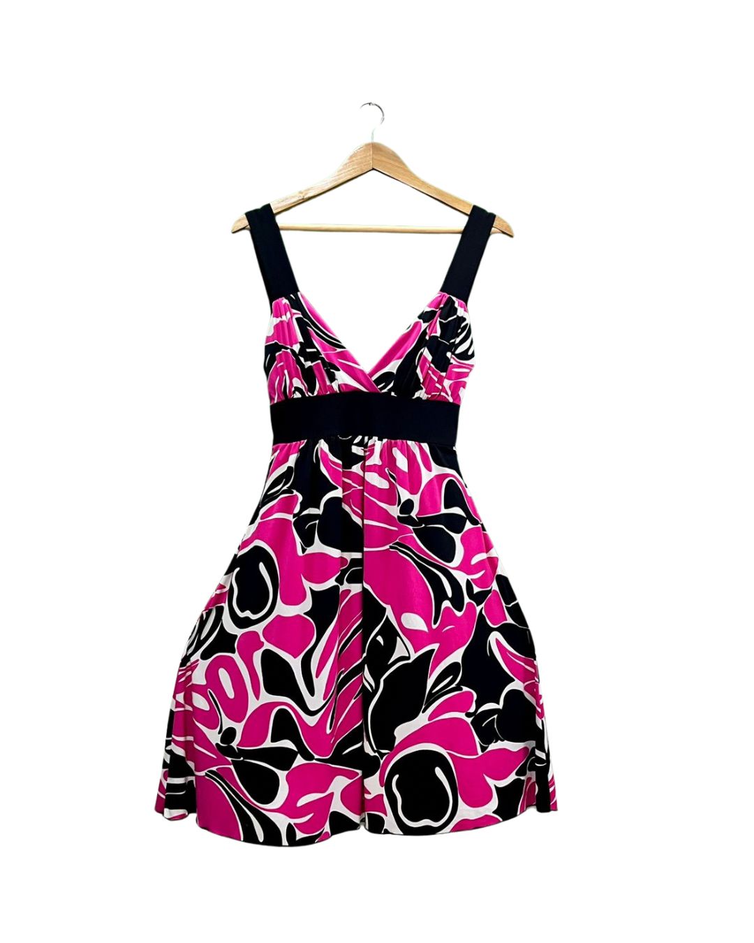 FLORAL PRINTED FLARED DRESS