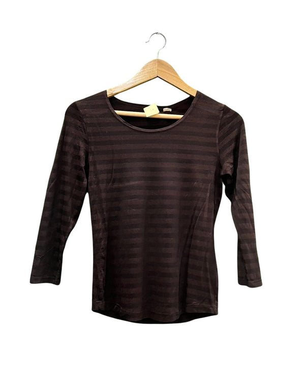 BROWN STRIPPED TOP