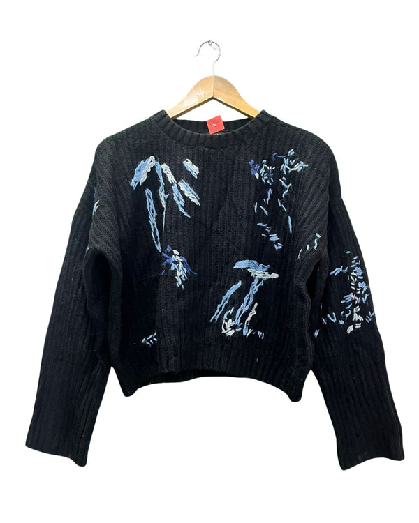 TOP SHOP EMBROIDED SWEATER