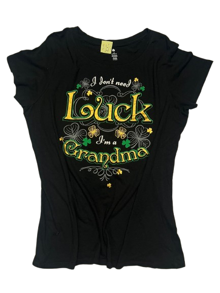 Printed Black Baby Tee