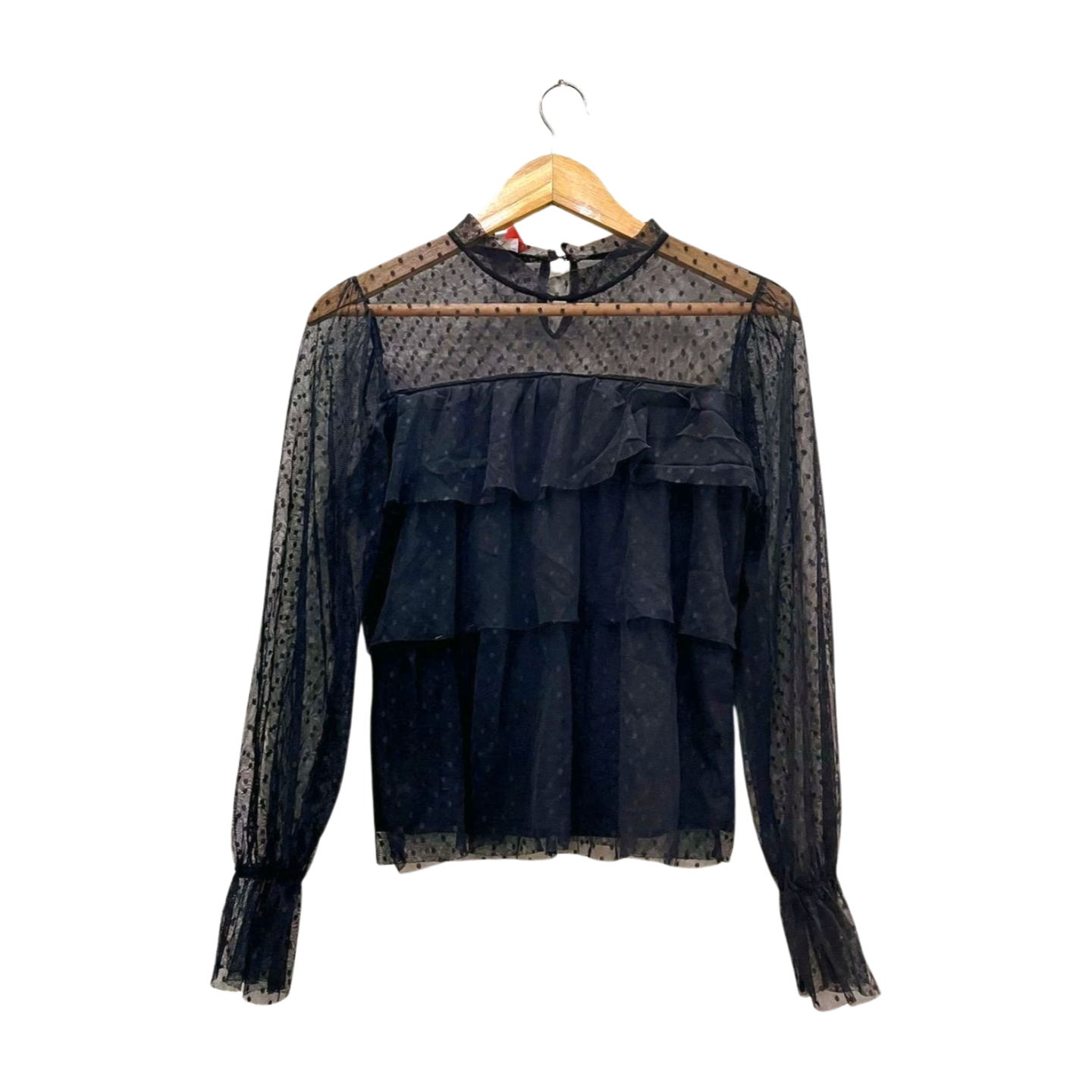 Polka Dot Ruffle Top