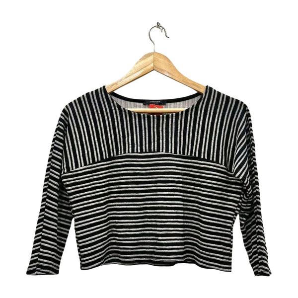 Forever 21 Mixed Stripe Round Neck Top