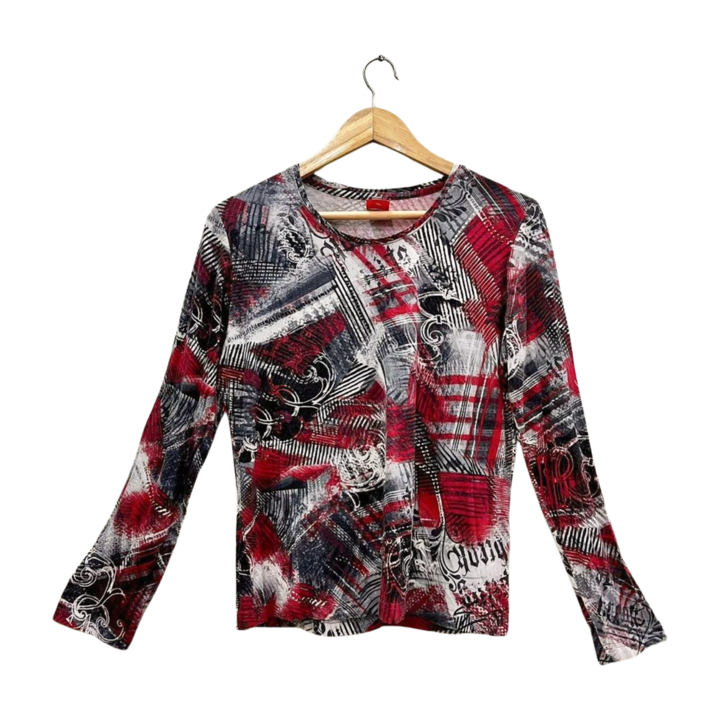 Vintage Style Abstract Patterned Top
