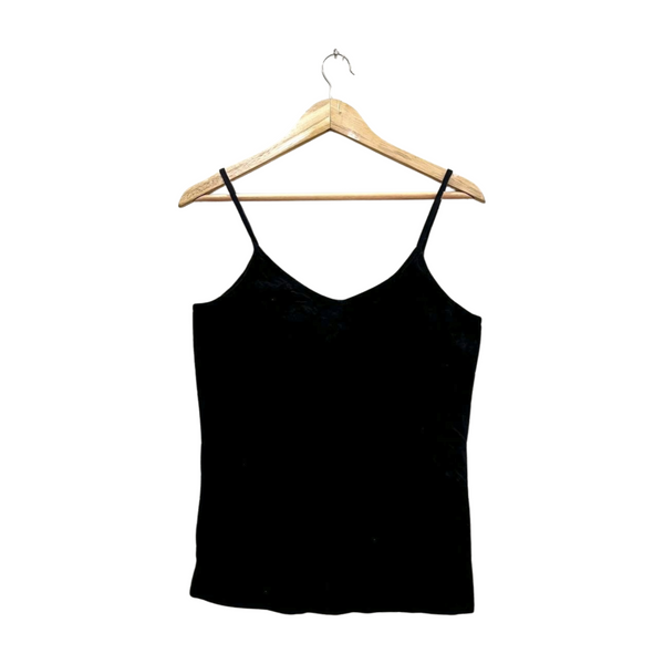 Black V-Neck Spaghetti Strap Cami