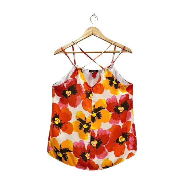 Vibrant Floral Print V-Neck Cami