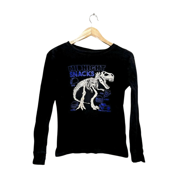 Old Navy Black T-Rex Skeleton Graphic Tee