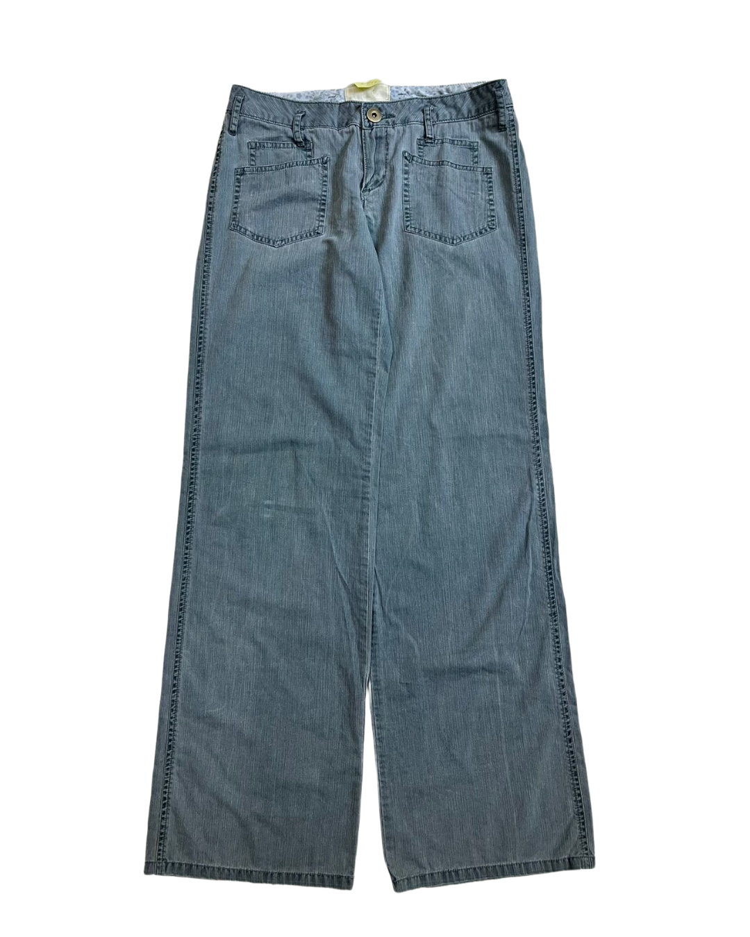 Patch Pocket High-Waisted Denim Jeans