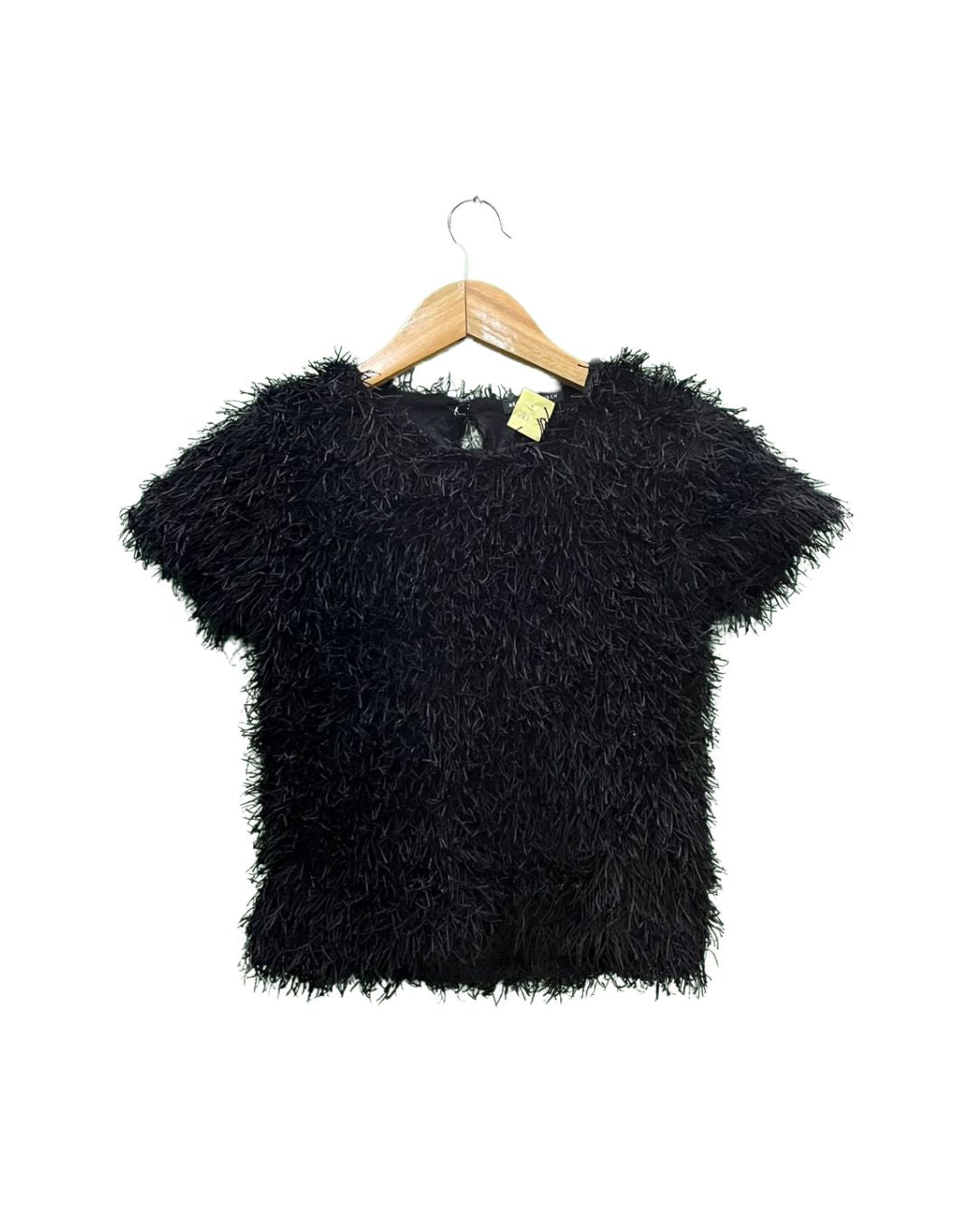 Grunge Black Shag Top