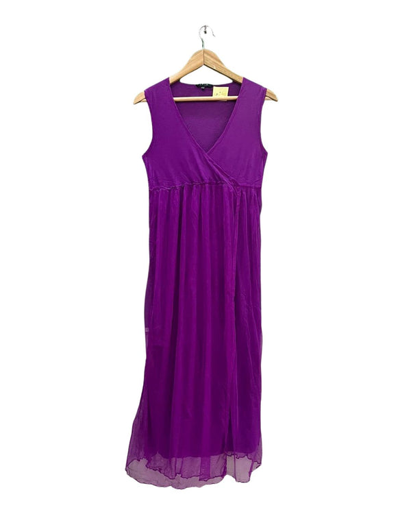 Pop of Purple Empire Waist Dress